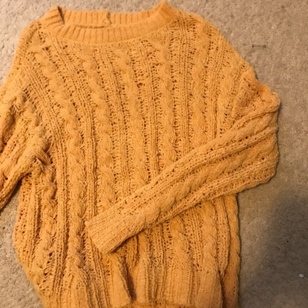 Yellow sweater. Very soft